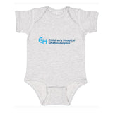 Rabbit Skins Infant Fine Jersey Bodysuit With Light Blue Logo