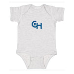 Rabbit Skins Infant Fine Jersey Bodysuit With Centered Blue Logo