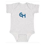 Rabbit Skins Infant Fine Jersey Bodysuit With Centered Blue Logo