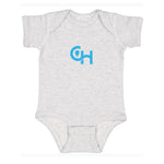 Rabbit Skins Infant Fine Jersey Bodysuit With Centered Light Blue Logo