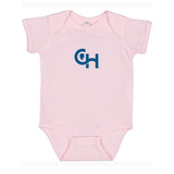 Rabbit Skins Infant Fine Jersey Bodysuit With Centered Blue Logo