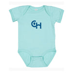 Rabbit Skins Infant Fine Jersey Bodysuit With Centered Blue Logo