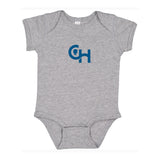 Rabbit Skins Infant Fine Jersey Bodysuit With Centered Blue Logo