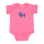 Rabbit Skins Infant Fine Jersey Bodysuit With Centered Blue Logo