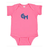 Rabbit Skins Infant Fine Jersey Bodysuit With Centered Blue Logo