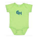 Rabbit Skins Infant Fine Jersey Bodysuit With Centered Blue Logo