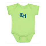 Rabbit Skins Infant Fine Jersey Bodysuit With Centered Blue Logo