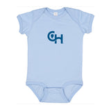 Rabbit Skins Infant Fine Jersey Bodysuit With Centered Blue Logo