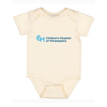 Rabbit Skins Infant Fine Jersey Bodysuit With Light Blue Logo