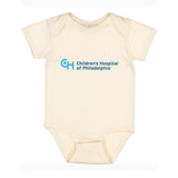 Rabbit Skins Infant Fine Jersey Bodysuit With Light Blue Logo