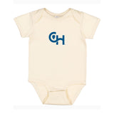 Rabbit Skins Infant Fine Jersey Bodysuit With Centered Blue Logo