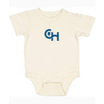 Rabbit Skins Infant Fine Jersey Bodysuit With Centered Blue Logo