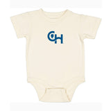 Rabbit Skins Infant Fine Jersey Bodysuit With Centered Blue Logo