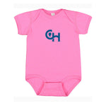 Rabbit Skins Infant Fine Jersey Bodysuit With Centered Blue Logo