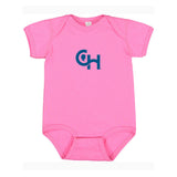 Rabbit Skins Infant Fine Jersey Bodysuit With Centered Blue Logo