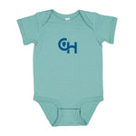 Rabbit Skins Infant Fine Jersey Bodysuit With Centered Blue Logo