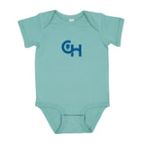 Rabbit Skins Infant Fine Jersey Bodysuit With Centered Blue Logo