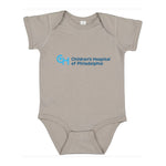 Rabbit Skins Infant Fine Jersey Bodysuit With Light Blue Logo