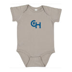 Rabbit Skins Infant Fine Jersey Bodysuit With Centered Blue Logo