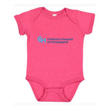 Rabbit Skins Infant Fine Jersey Bodysuit With Light Blue Logo