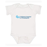 Rabbit Skins Infant Fine Jersey Bodysuit With Light Blue Logo