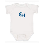 Rabbit Skins Infant Fine Jersey Bodysuit With Centered Blue Logo