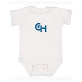 Rabbit Skins Infant Fine Jersey Bodysuit With Centered Blue Logo