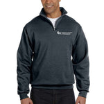 Jerzees Sweatshirt 1/4 Zip Cadet Collar With White Logo