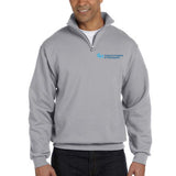 Jerzees Sweatshirt 1/4 Zip Cadet Collar With Light Blue Logo