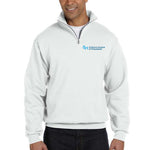 Jerzees Sweatshirt 1/4 Zip Cadet Collar With Light Blue Logo