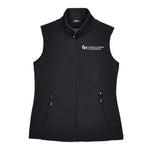 Ladies Two-Layer Fleece Bonded Soft Shell Vest With White Logo