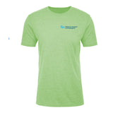 Next Level Unisex CVC Crewneck 60/40 Cotton Poly Jersey With Light Blue Logo