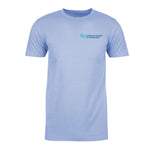 Next Level Unisex CVC Crewneck 60/40 Cotton Poly Jersey With Light Blue Logo