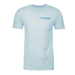 Next Level Unisex CVC Crewneck 60/40 Cotton Poly Jersey With Light Blue Logo