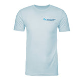 Next Level Unisex CVC Crewneck 60/40 Cotton Poly Jersey With Light Blue Logo