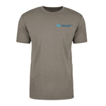 Next Level Unisex CVC Crewneck 60/40 Cotton Poly Jersey With Light Blue Logo