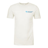 Next Level Unisex CVC Crewneck 60/40 Cotton Poly Jersey With Light Blue Logo