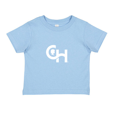 Rabbit Skins Toddler Tee 5.5oz with Centered White Logo, 100% cotton